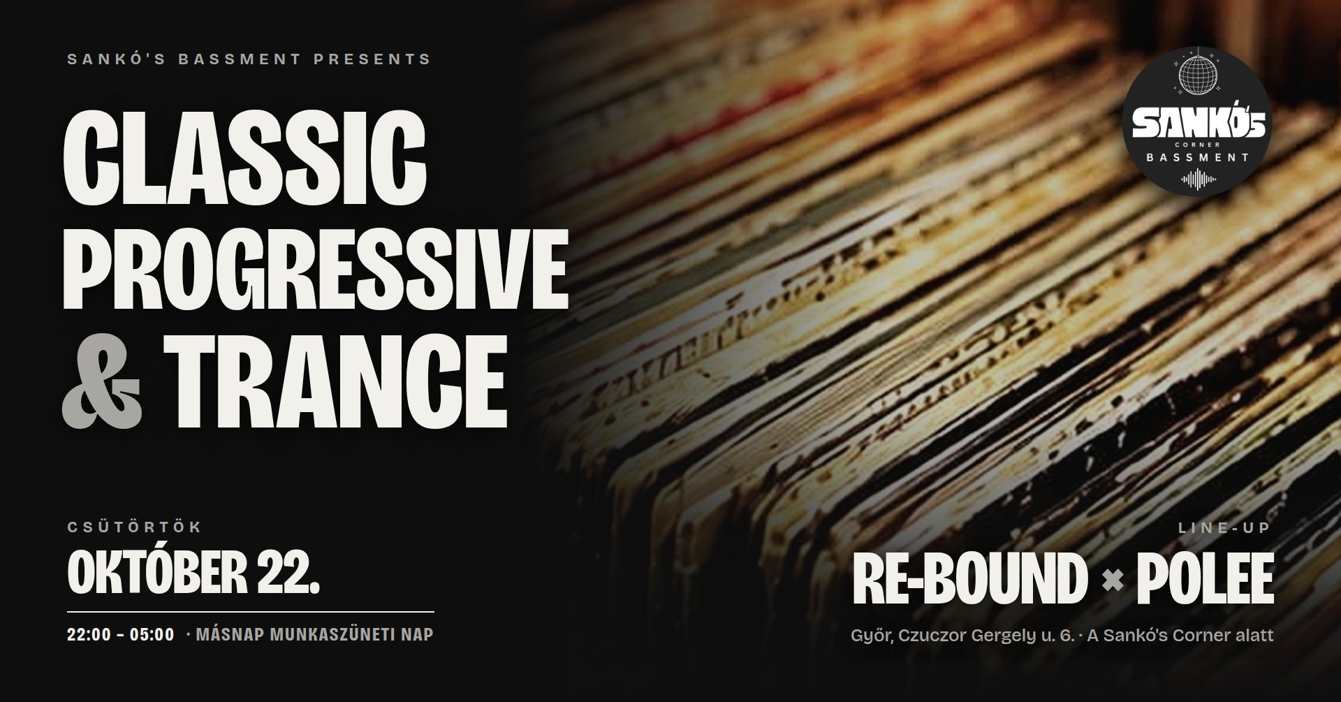 Classic Progressive & Trance plakát – Re-Bound × Polee, október 22.